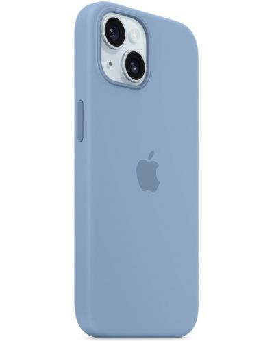 Калъф Apple - Silicone MagSafe, iPhone 15, Winter Blue - 2