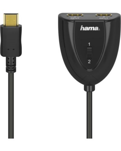 Кабел Hama - 205161, HDMI/2xHDMI, с превключвател, черен - 1