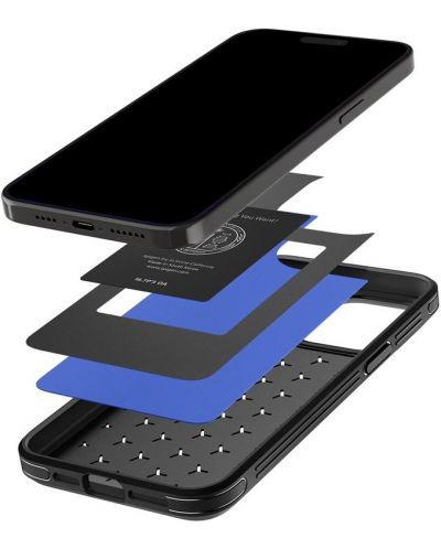 Калъф Spigen - Cryo Armor, iPhone 15 Pro Max, Cryo Blue - 8