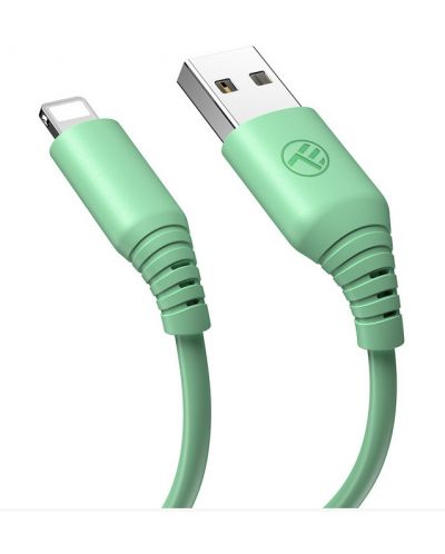 Кабел Tellur - TLL155398, USB-A/Lightning, 1 m, зелен - 2