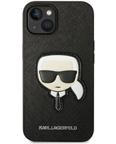 Калъф Karl Lagerfeld - Saffiano Karl Head, iPhone 14 Plus, черен - 1