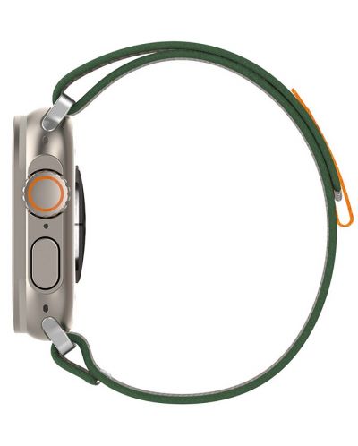 Каишка Techsuit - W039 Nylon, Apple Watch, 42/44/45/49 mm, зелена/оранжева - 5