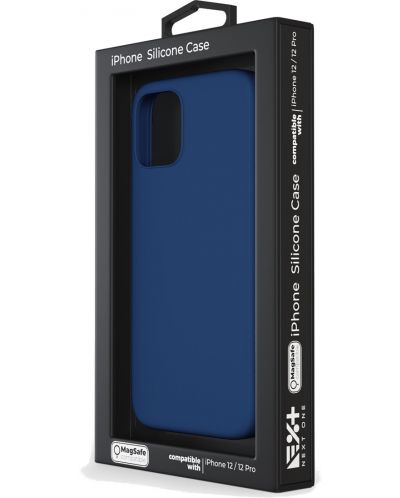 Калъф Next One - Silicon MagSafe, iPhone 12/12 Pro, син - 5