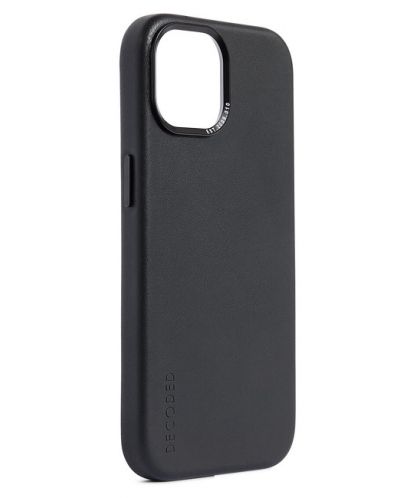 Калъф Decoded - Leather, iPhone 15, черен - 2