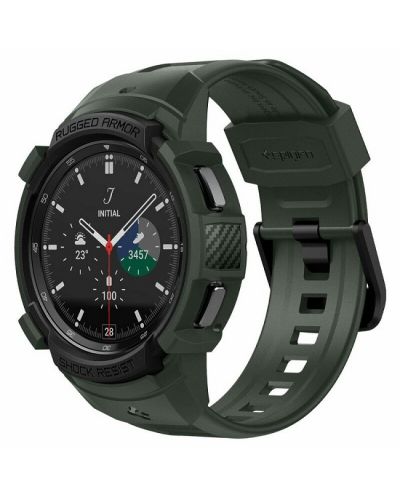 Калъф Spigen - Rugged Armor Pro, Galaxy Watch4 Classic, зелен - 1