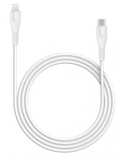 Кабел Canyon - MFI-4, USB-C/Lightning, 1.2 m, бял - 2