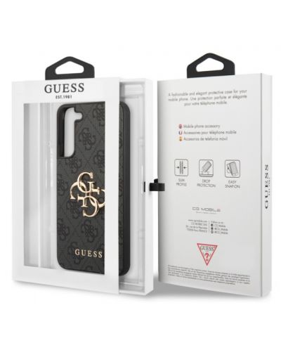 Калъф Guess - PU 4G Metal Logo, Galaxy S23, сив - 4