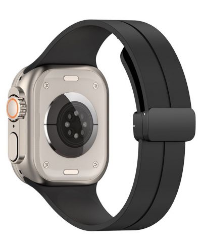 Каишка Techsuit - W011 Silicone, Apple Watch, 42/44/45/49 mm, черна - 1