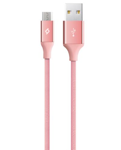 Кабел ttec - AlumiCable, Micro USB/USB-A, 1.2 m, Rose Gold - 1
