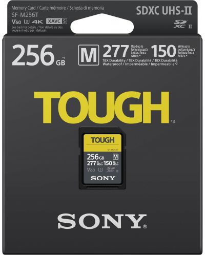 Карта памет Sony - Tough M-Series, 256GB, SDXC, UHS-II U3, черна - 2