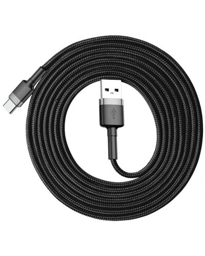 Кабел Baseus - Cafule, USB-A/USB-C, 2 m, черен - 2