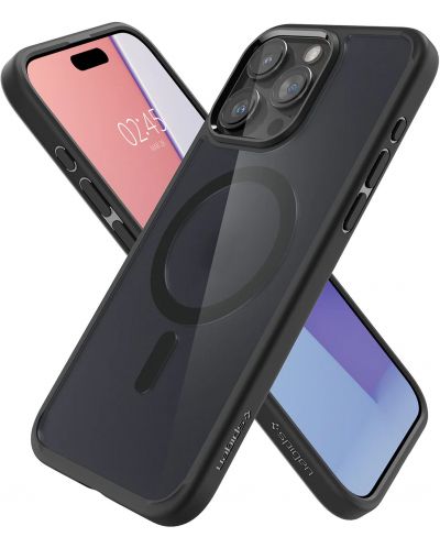 Калъф Spigen - Ultra Hybrid MagSafe, iPhone 15 Pro, Frost Black - 2