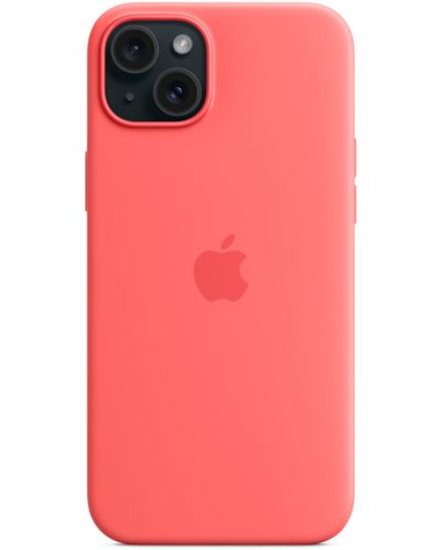 Калъф Apple - Silicone MagSafe, iPhone 15 Plus, Guava - 5