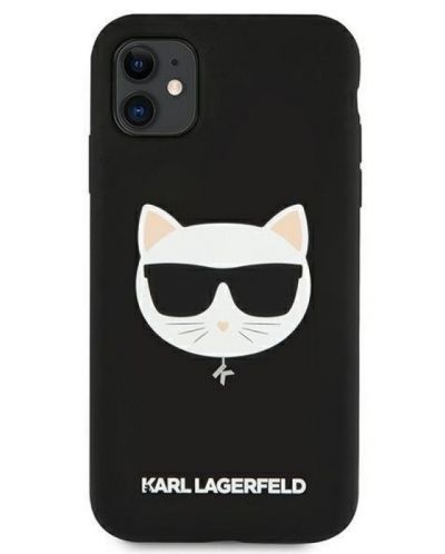 Калъф Karl Lagerfeld - Choupette Head Silicone, iPhone 11, черен - 1