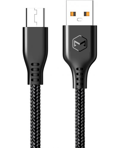 Кабел Xmart - Warrior, USB-A/Micro USB, 1 m, черен - 1
