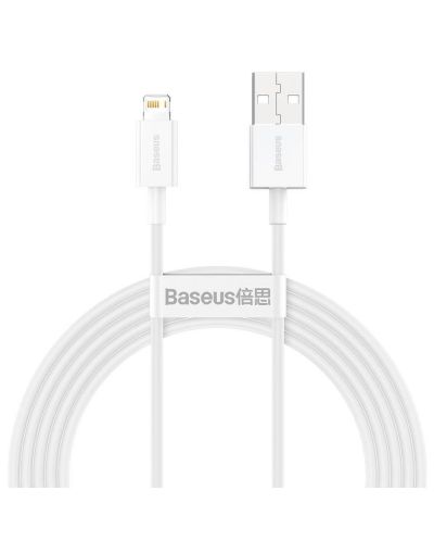 Кабел Baseus - Superior, USB-А/Lightning, 2 m, бял - 1