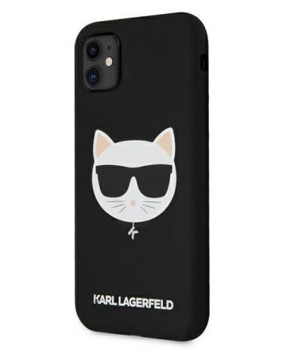 Калъф Karl Lagerfeld - Choupette Head Silicone, iPhone 11, черен - 3
