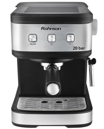 Кафемашина Rohnson - R-987, 20 bar, 1.5 l, черна/сребриста - 1