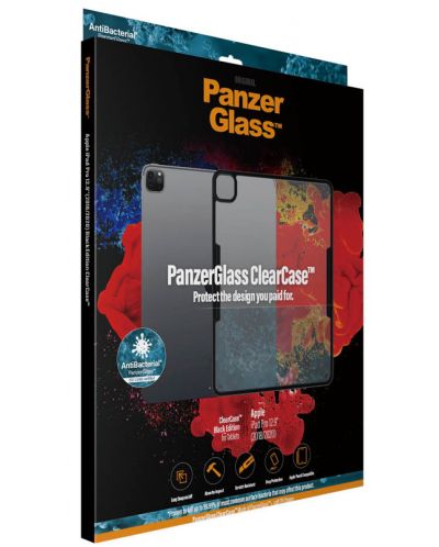 Калъф PanzerGlass - ClearCase, iPad Air 10.9 2020, прозрачен/черен - 2