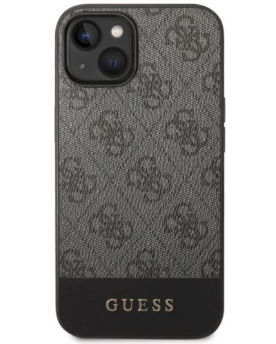 Калъф Guess - 4G Strip, iPhone 14 Plus, сив - 5