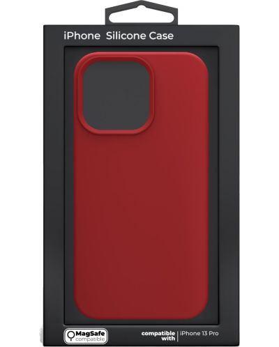 Калъф Next One - Silicon MagSafe, iPhone 13 Pro, червен - 7