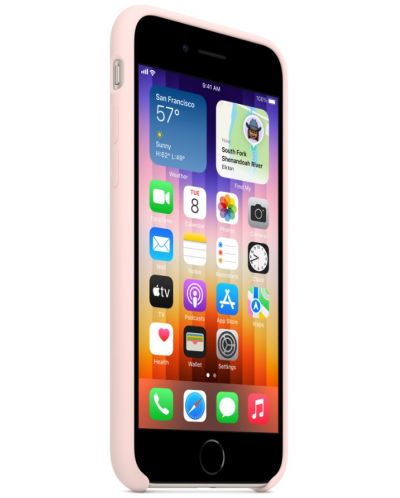 Калъф Apple - Silicone, iPhone SE3, Chalk Pink - 3