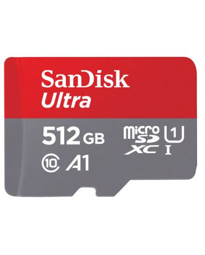 Карта памет SanDisk - Ultra, 512GB, microSDXC, Class10 + адаптер - 3