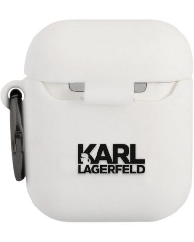 Калъф за слушалки Karl Lagerfeld - Rue St Guillaume, AirPods 1/2, бял - 2