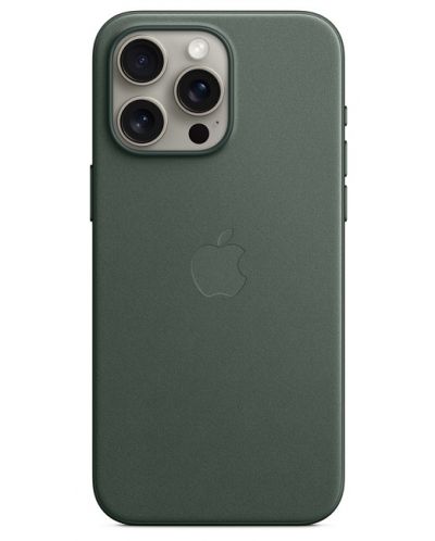 Калъф Apple - FineWoven MagSafe, iPhone 15 Pro, Evergreen - 1