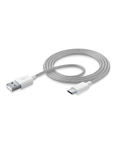 Кабел Cellularline - 5184, USB-A/USB-C, 1 m, сив