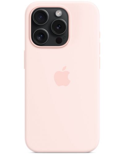 Калъф Apple - Silicone MagSafe, iPhone 15 Pro, Light Pink - 6