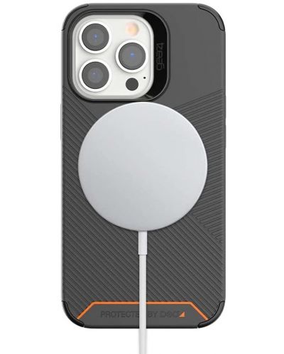 Калъф Gear4 - Denali Snap, iPhone 13 Pro Max, черен/оранжев - 7