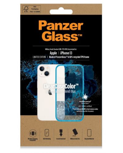 Калъф PanzerGlass - ClearCase, iPhone 13/14, прозрачен/син - 3