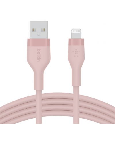 Кабел Belkin - Boost Charge, USB-A/Lightning, 1 m, розов - 2