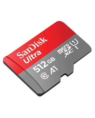 Карта памет SanDisk - Ultra, 512GB, microSDXC, Class10 + адаптер - 4