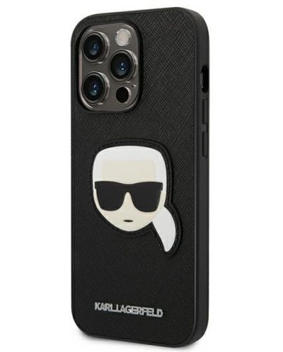 Калъф Karl Lagerfeld - Saffiano Karl Head, iPhone 14 Pro Max, черен - 3