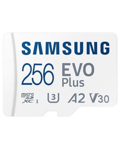 Карта памет Samsung - EVO Plus, 256GB, microSDXC, Class10 + адаптер - 2