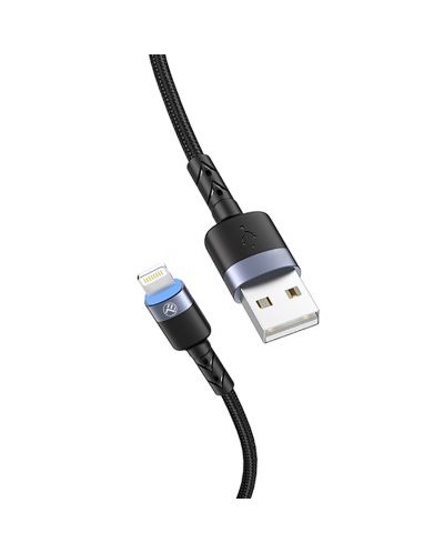 Кабел Tellur - TLL155373, USB-A/Lightning, 1.2 m, черен - 3