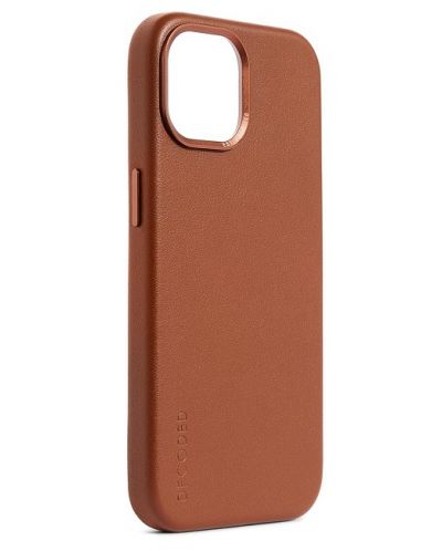 Калъф Decoded - Leather, iPhone 15 Plus, кафяв - 2