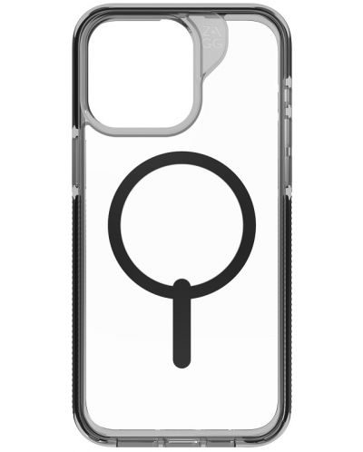 Калъф Zagg -  Santa Cruz Snap, iPhone 15 Pro Max, прозрачен/черен - 6