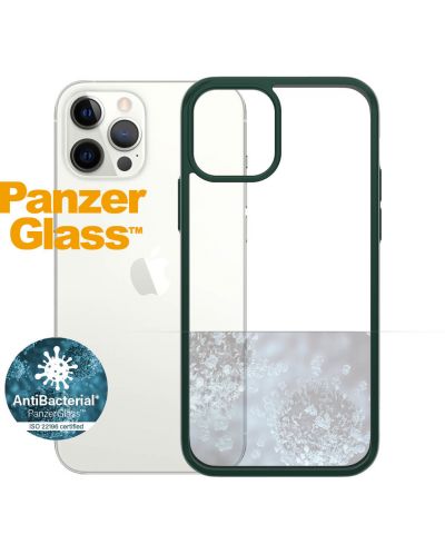 Калъф PanzerGlass - Clear, iPhone 12/12 Pro, прозрачен/зелен - 1