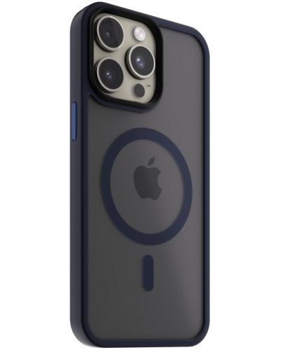 Калъф Next One - Midnight Mist Shield MagSafe, iPhone 15 Pro Max, тъмносин - 3