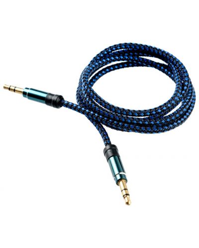 Кабел Tellur - Audio, жак 3.5 mm/жак 3.5 mm, 1 m, син - 2