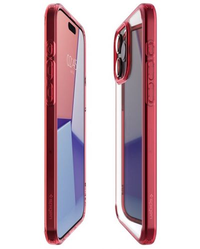 Калъф Spigen - Ultra Hybrid, iPhone 15 Pro, Deep Red - 5