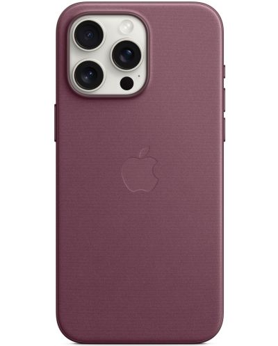 Калъф Apple - FineWoven MagSafe, iPhone 15 Pro Max, Mulberry - 3