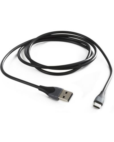 Кабел Energizer - C610CGBK, USB-A/USB-C, 1.2 m, черен/сив - 2