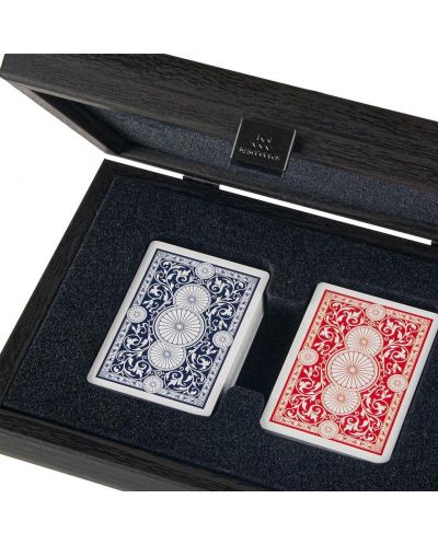 Карти за игра Manopoulos, дървена кутия с принт крокодилска кожа - 2