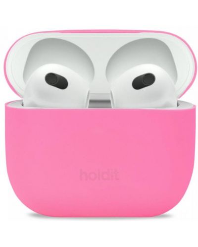 Калъф за слушалки Holdit - Silicone, AirPods 3, розов - 1