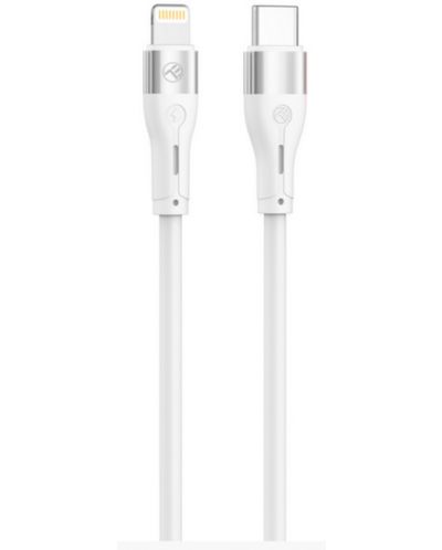 Кабел Tellur - TLL155541, USB-C/Lightning, 1 m, бял - 1