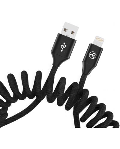 Кабел Tellur - Extendable, USB-A/Lightning, 1.8 m, черен - 2